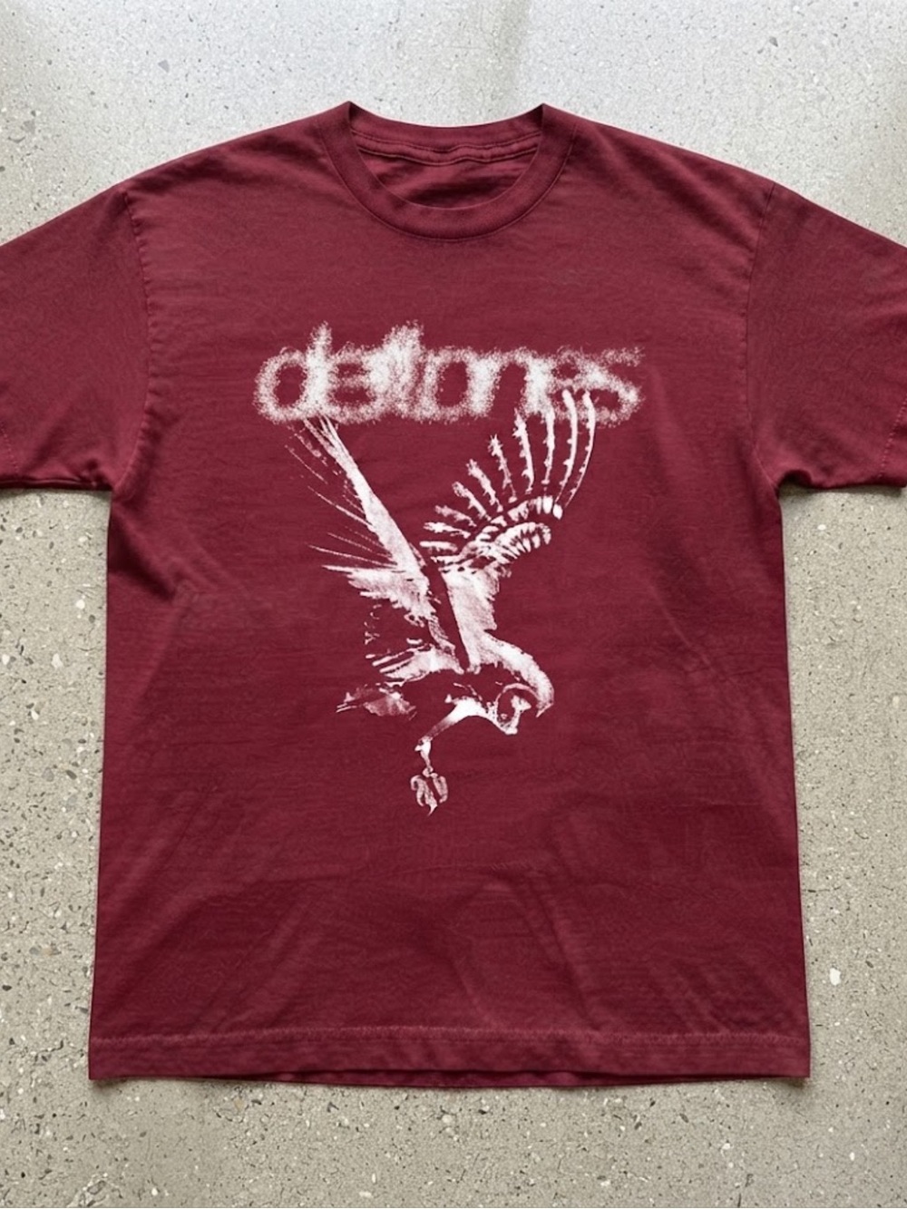 Deftones Maroon Heavy Metal Band Graphic Tee Gildan T-Shirt